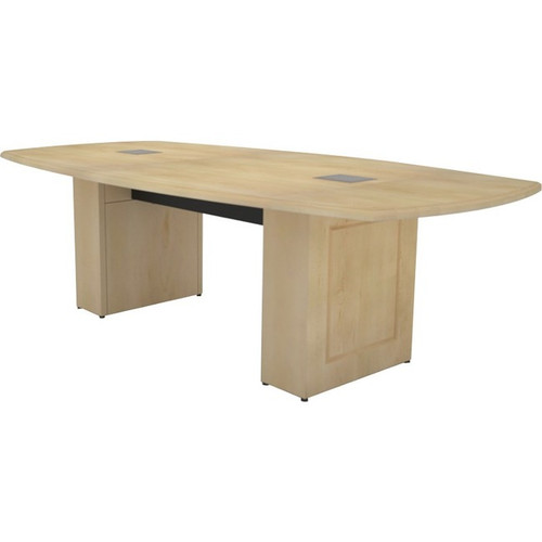 Middle Atlantic Pre-Configured T5 Series, 8' Klasik Style Conference Table - Sandy Maple Veneer Boat Top - Sandy Maple Veneer Pedestal (Fleet Network)