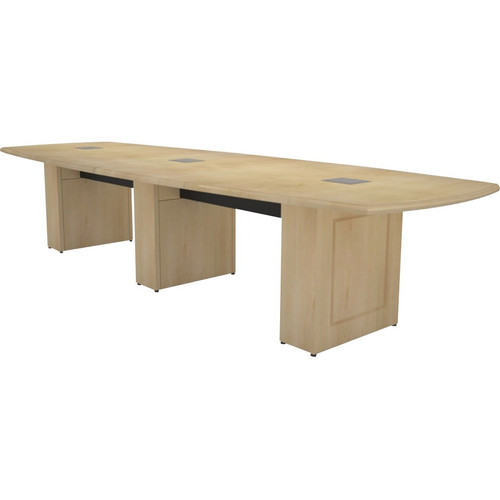 Middle Atlantic Pre-Configured T5 Series, 12' Klasik Style Conference Table - Sandy Maple Veneer Boat Top - Sandy Maple Veneer Base - (Fleet Network)