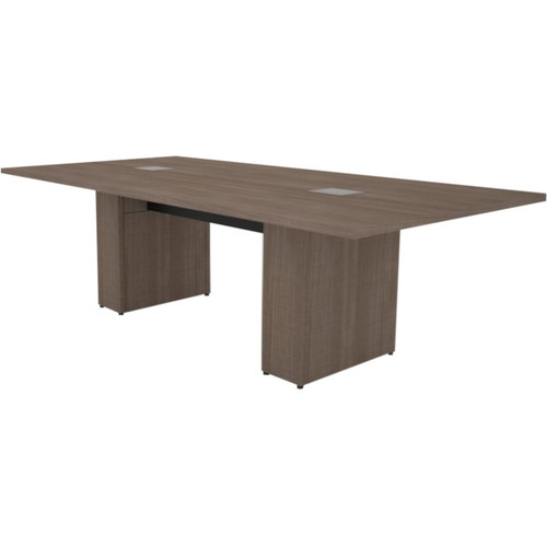 Middle Atlantic Pre-Configured T5 Series, 8' Sota Style Conference Table - 5th Ave Elm HPL Rectangle Top - 5th Ave Elm HPL Pedestal - (Fleet Network)
