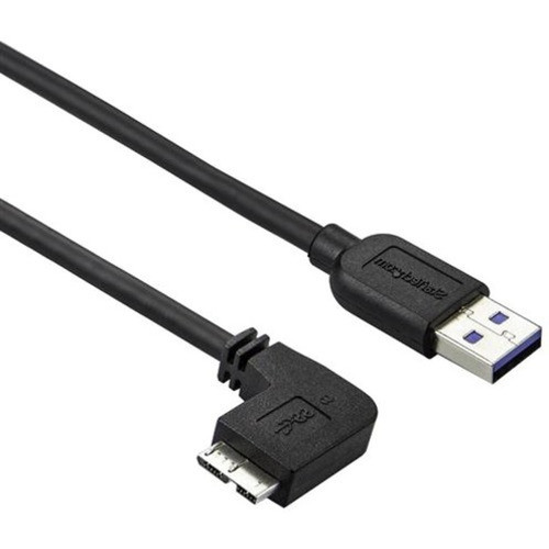 StarTechcom_1m_3_ft_Slim_Micro_USB_30_Cable_-_MM_-_USB_30_A_to_Left-Angle_Micro_USB_-_USB_31_Gen_1_5_Gbps_-_33_ft_USB_Data_for_USB3AU1MLS