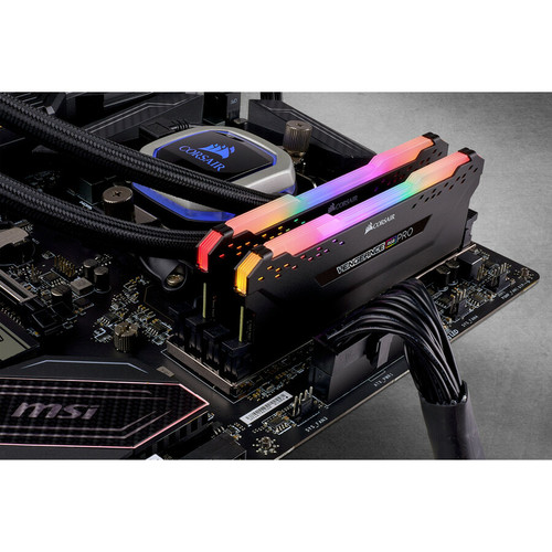 Corsair Vengeance RGB Pro 16GB (2 x 8GB) DDR4 SDRAM Memory Kit - 16 GB (2 x 8GB) - DDR4-2666/PC4-21300 DDR4 SDRAM - 2666 MHz - CL16 - (CMW16GX4M2A2666C16)