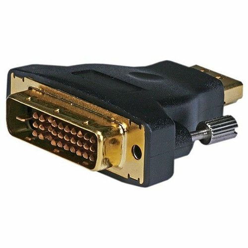 Monoprice DVI-D Dual Link M1-D(P&D) Male to HDMI Female Adapter (Gold Plated) - 1 x DVI-D (Dual Link) Digital video - Male - 1 x 19 A (Fleet Network)