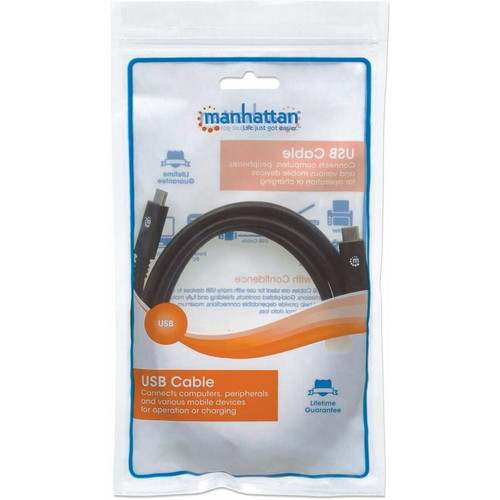 Manhattan SuperSpeed USB C Device Cable - 6.6 ft (2 m) USB Data Transfer Cable - First End: Error-dirty-data - Second End: - 5 Gbit/s (354905)
