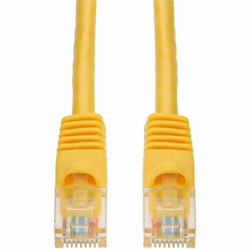 AddOn 100ft Yellow CAT 6A PVC Ethernet Cable Snagless Bubble Boot RJ-45 M/M - 100 ft (30.48 m) Category 6a Network Cable for Patch - 1 (Fleet Network)