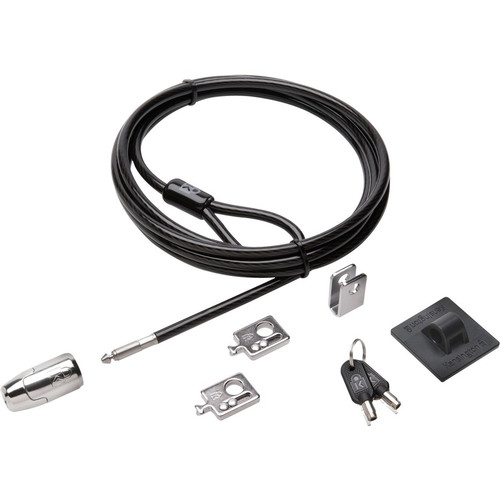 Kensington Desktop & Peripherals Locking Kit 2.0 - Master Keyed - 8 ft (2.44 m) Cable - Master Keyed Lock - Carbon Steel, Plastic - (Fleet Network)