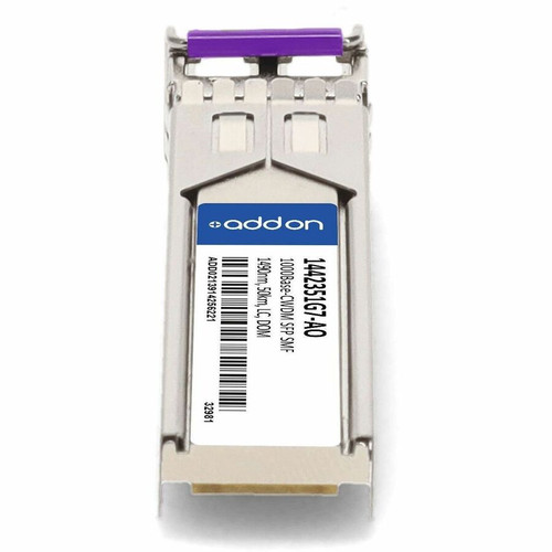 AddOn ADTRAN 1442351G7 Compatible TAA 1000Base-CWDM SFP Transceiver (SMF, 1490nm, 50km, LC, DOM) - For Data Networking, Optical - 1 x (1442351G7-AO)