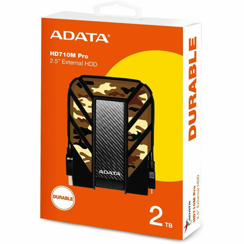 Adata AHD710MP-2TU31-CCF 2 TB Hard Drive - 2.5" External - Camouflage - Gaming Console Device Supported - USB 3.2 (Gen 1) - 3 Year (Fleet Network)