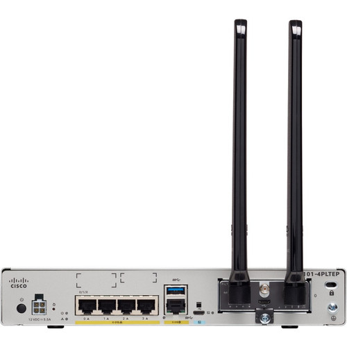Cisco C1101-4PLTEP Router - 5 Ports - Management Port - Gigabit Ethernet - Desktop, Rack-mountable (C1101-4PLTEP)