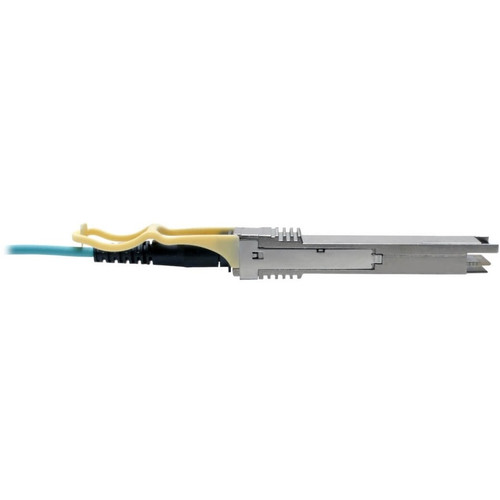 Tripp Lite series QSFP28 to QSFP28 Active Optical Cable - 100GbE, AOC, M/M, Aqua, 10 m (32.8 ft.) - 33 ft (10.06 m) Fiber Optic Cable (N28H-10M-AQ)