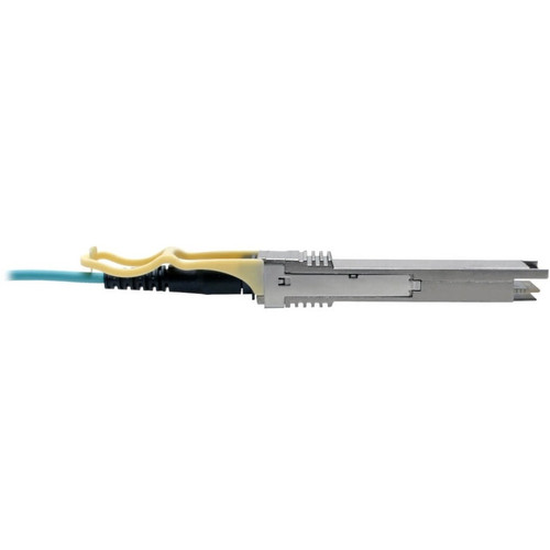 Tripp Lite series QSFP28 to QSFP28 Active Optical Cable - 100GbE, AOC, M/M, Aqua, 30 m (98.4 ft.) - 98 ft (29.87 m) Fiber Optic Cable (N28H-30M-AQ)