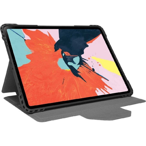 Targus THZ748GL Pro-Tek Folio Carrying Case for 12. 9" iPad Pro - 5th/4th/3rd Gen - Black - Magnetic Closure - Military-Grade Drop Protection