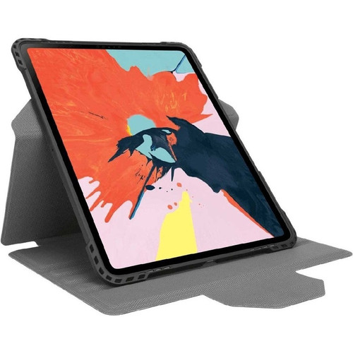Targus THZ748GL Pro-Tek Folio Carrying Case for 12. 9" iPad Pro - 5th/4th/3rd Gen - Black - Magnetic Closure - Military-Grade Drop Protection