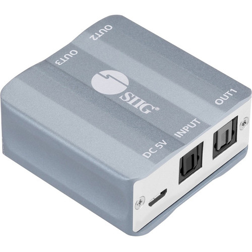 SIIG 1x3 S/PDIF Toslink Splitter - USB - Metal (Fleet Network)