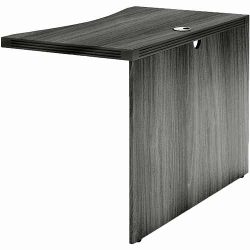 Safco Aberdeen Series 42" Curved Bridge - Material: Medium Density Fiberboard (MDF), Laminate - Finish: Gray Steel (Fleet Network)