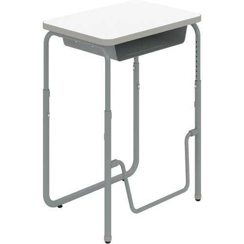 Safco AlphaBetter 1224DE Student Desk - Rectangle Top - 200 lb (90.72 kg) Capacity - Height Adjustable - 29" (736.60 mm) to 43" mm) - (Fleet Network)
