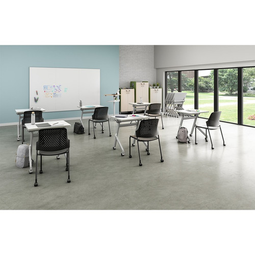 Safco Learn Nesting Rectangle Desk - Rectangle, Laminated Top - Four Leg Base - 4 Legs - 200 lb (90.72 kg) Capacity - 28" (711.20 mm) (1227DE)