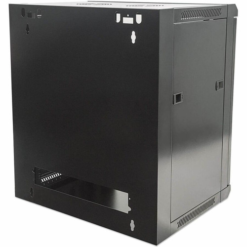 Manhattan 19" Wallmount Cabinet, 12U, 450 mm (17.7 in.) Depth, Black - For Networking - 12U Rack Height x 19" (482.60 mm) Rack Width - (711869)