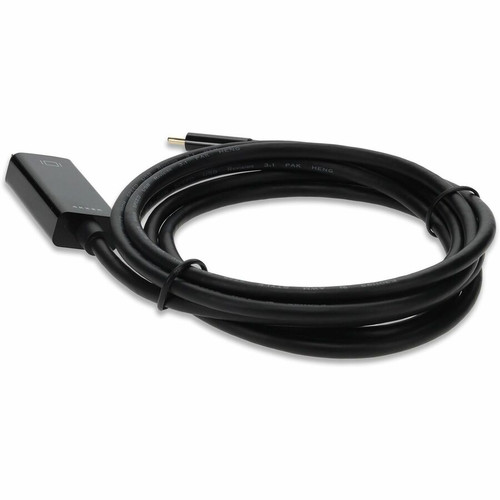 AddOn 6ft (~2m) USB C 3.1 Male to HDMI Male Adapter Cable, Up to 4K 30Hz, Black - 6 ft (1.83 m) HDMI/USB-C A/V Cable for Audio/Video - (USBC2H4MM6F-AA)