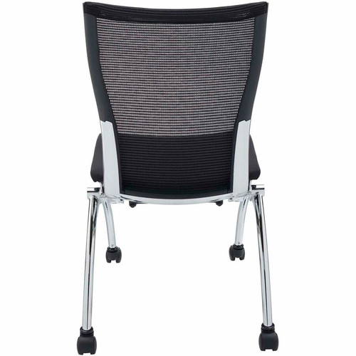 Safco TSH2BB Valore High Back Training Chair - Black Mesh Back - Foam Seat - Steel/Chrome Frame - 250 lb Capacity