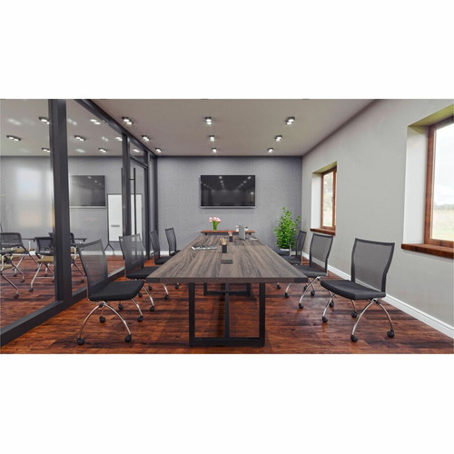 Safco TSH2BB Valore High Back Training Chair - Black Mesh Back - Foam Seat - Steel/Chrome Frame - 250 lb Capacity