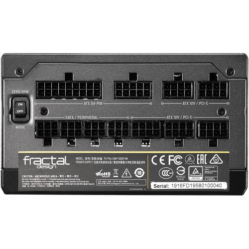 Fractal Design Ion Plus Internal Power Supply Multi Rail 3.3 V 5 12 Output Efficient Cooling DC W FD-PSU-IONP-560P-BK
