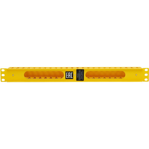 Tripp Lite series Horizontal Cable Manager - Finger Duct with Cover, Yellow, 1U - Horizontal Cable Manager - Yellow - 1U Rack Height - (SRCABLEDUCT1UFC)