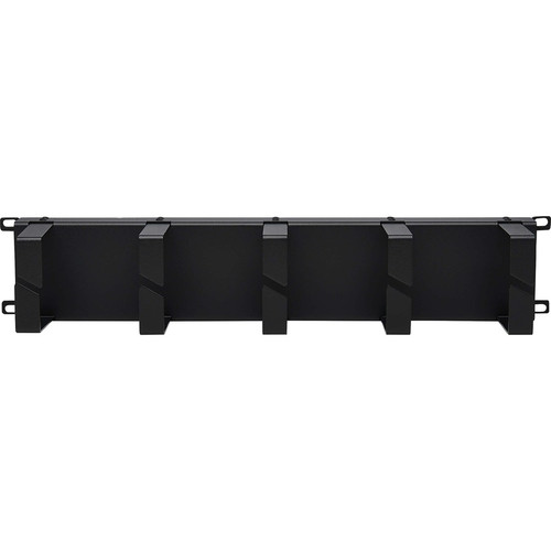 Tripp Lite series Horizontal Cable Manager - Metal Rings, Black, 2U - Horizontal Cable Manager - Black - 2U Rack Height - Cold Rolled (SRCABLERING2UHD)