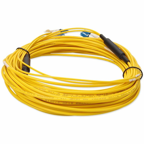 AddOn 15m 2xCS to 2xCS Yellow OS2 Quadplex OFNR (Riser-Rated) SMF Fiber Outdoor Patch Cable - 49.2 ft (15 m) Fiber Optic Network Cable (ADD-2CS-2CS-15M9SMF)