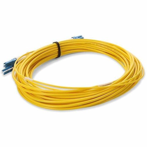 AddOn 8m 2xCS to 2xCS Yellow OS2 Quadplex OFNR (Riser-Rated) SMF Fiber Outdoor Patch Cable - 26.2 ft (8 m) Fiber Optic Network Cable - (ADD-2CS-2CS-8M9SMF)