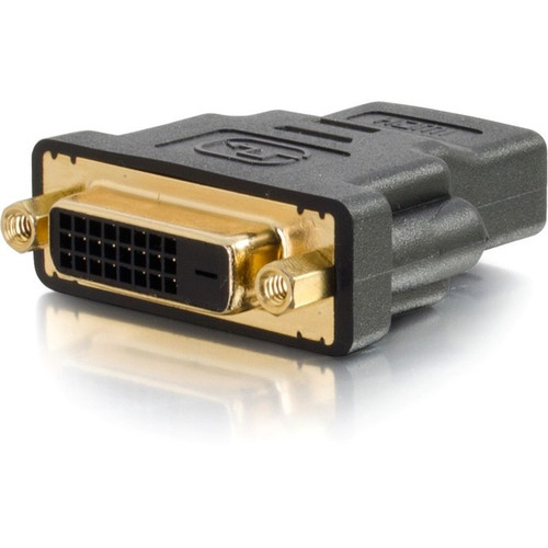 C2G HDMI Female to DVI-D Female Adapter - 1 x HDMI Digital Audio/Video Female - 1 x DVI-D (Dual-Link) Digital Video Female - Black (Fleet Network)