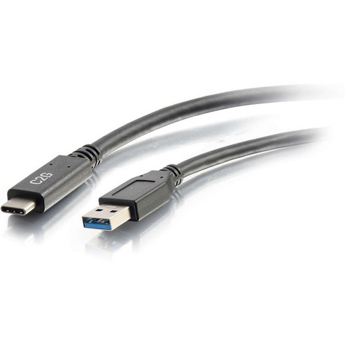 C2G 10ft USB 3.0 Type C to USB A - USB Cable Black M/M - 10 ft (3.05 m) USB/USB-C Data Transfer Cable for Notebook, Smartphone, Tablet (Fleet Network)