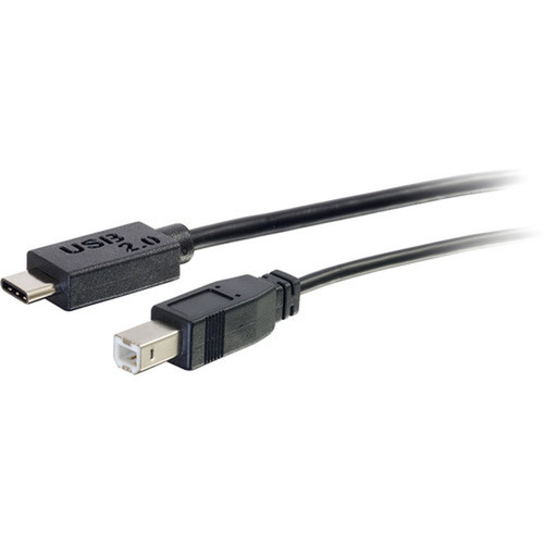 C2G_3ft_USB_20_USB-C_to_USB-B_Cable_MM_-_Black_-_3_ft_USB_Network_Cable_for_Printer_Hub_-_Type_C_Male_USB_-_Type_B_Male_USB_-_480_-_28858