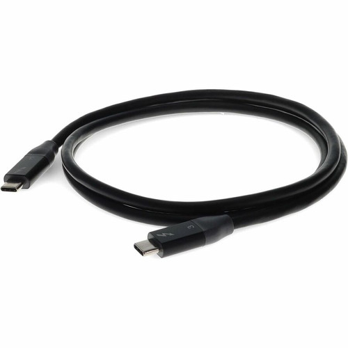 AddOn 1.0m (3.3ft) USB C 3.1 Male to Male Thunderbolt-compatible Sync and Charge Black Cable - 3.3 ft (1 m) Thunderbolt/USB-C Data for (Fleet Network)