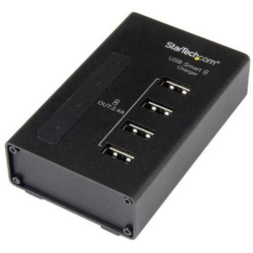 StarTech.com 4-Port Charging Station for USB Devices - 48W/9.6A - 120 V AC, 230 V AC Input - 12 V DC/9.60 A Output (Fleet Network)