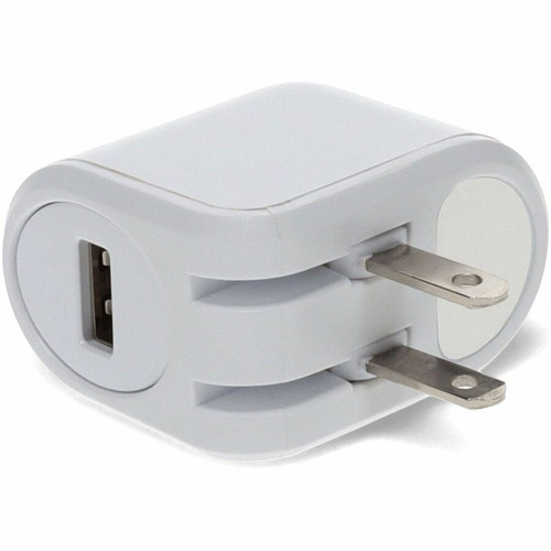 AddOn Wall Plug to USB 2.0 (A) 5V 2.4A for US White - 5 V DC Output - 2.40 A - White - 1 (Fleet Network)