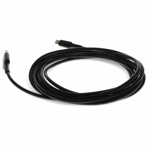 AddOn 3m (9.8ft) USB A 2.0 Male to Lightning Male Sync and Charge Black Cable - 9.8 ft (3 m) Lightning/USB Data Transfer Cable for PC, (USB2LGT3MB)