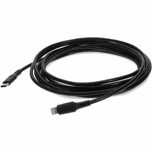 AddOn 2m (6.6ft) USB C 3.1 Male to Lightning Male Sync and Charge Black Cable - 6.6 ft (2 m) Lightning/USB Data Transfer Cable - First (Fleet Network)