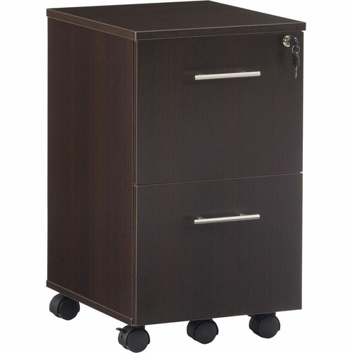 Safco Medina Laminate Mobile File/File Pedestal - 2 x File Drawer(s) - Single Pedestal - Beveled Edge - Material: Medium Density - (Fleet Network)