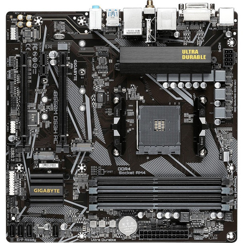 GIGABYTE Ultra Durable B550M DS3H AC Gaming Desktop Motherboard - AMD B550 Chipset - Socket AM4 - Micro ATX - Ryzen 3, Ryzen 5, Ryzen (B550M DS3H AC)