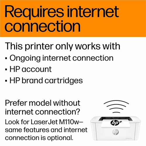 HP LaserJet Desktop Wireless Monochrome Laser Printer Compact Home Office Printing Sheets Input Print Mono Dpi LAN Ppm X 7MD66E#BGJ