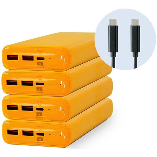 JAR Systems Active Charge Power Bank Kit - For USB Device, Chromebook, Notebook, Tablet PC, Office, School, Library - 20000 mAh - 3.25 (Fleet Network)