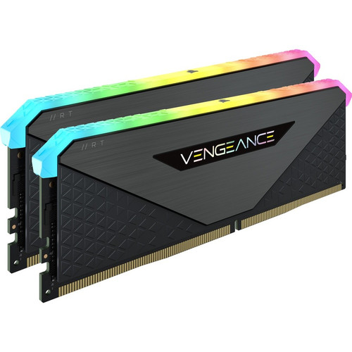 Corsair Vengeance RGB RT 32GB (2 x 16GB) DDR4 DRAM 3200MHz C16 Memory Kit - Black - For Motherboard, Desktop PC - 32 GB (2 x 16GB) - - (Fleet Network)