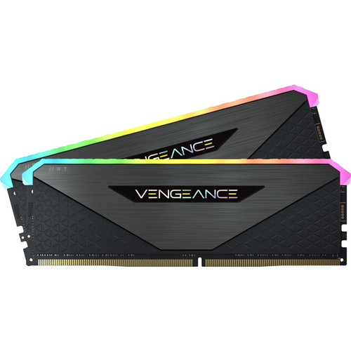 Corsair Vengeance RGB RT 32GB (2 x 16GB) DDR4 DRAM 3200MHz C16 Memory Kit - Black - For Motherboard, Desktop PC - 32 GB (2 x 16GB) - - (CMN32GX4M2Z3200C16)