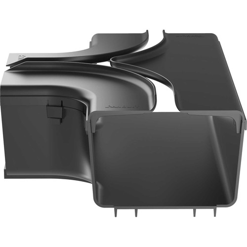 Panduit FiberRunner&reg; Horizontal Tee - Black - 10.8" (273.56 mm) Length - Polycarbonate - 1 Pack (FRT6X4LBL)