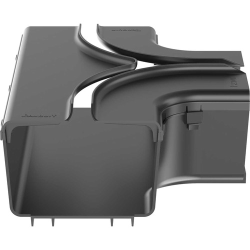 Panduit FiberRunner&reg; Horizontal Tee - Black - 10.8" (273.56 mm) Length - Polycarbonate - 1 Pack (FRT6X4LBL)