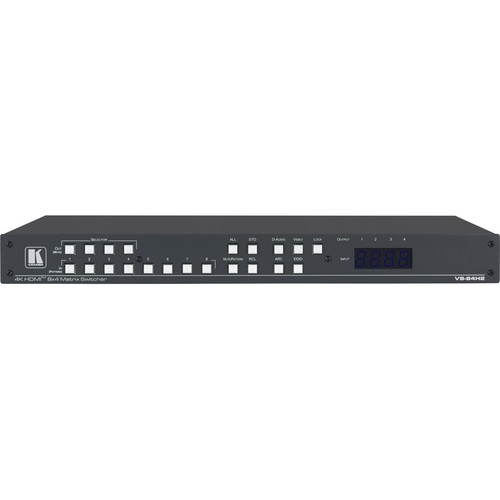 Kramer VS-84H2 8x4 4K HDR HDCP 2.2 Matrix Switcher with Digital Audio Routing - 4K - Twisted Pair - 8 x 4 - Display - 4 x HDMI Out (Fleet Network)