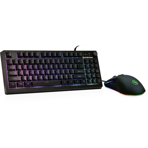 Kaliber Gaming KORONA KORE II Compact Keyboard Combo - USB Plunger Cable Keyboard - 89 Key - Black - USB Cable Mouse - Optical - 6200 (GKM601)