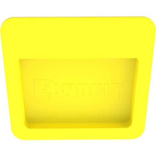 Panduit FiberRunner&reg; End Cap, 4x4, Yellow - Yellow - 0.7" (19.05 mm) Length - Polycarbonate - 1 Pack (FREC4X4LYL)