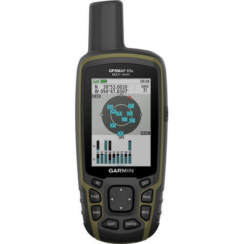 Garmin GPSMAP 65s Handheld GPS Navigator - Handheld - 2.6" - 65000 Colors - Fish Finder - Turn-by-turn Navigation - Bluetooth - USB - (010-02451-10)