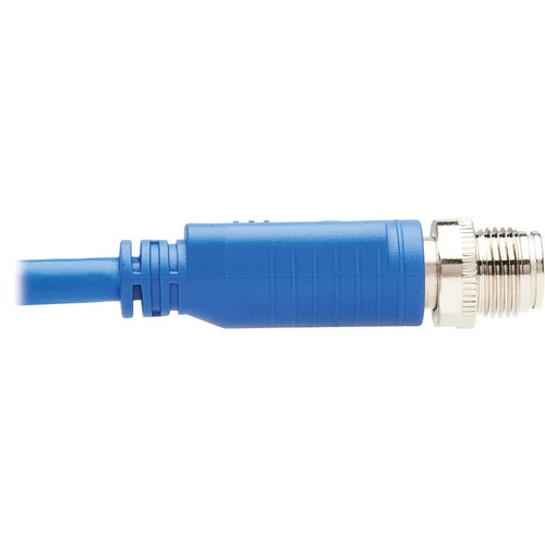 Tripp Lite series NM12-601-02M-BL M12 X-Code Cat6 Ethernet Cable, M/M, Blue, 2 m (6.6 ft.) - 6.6 ft (2 m) Category 6 Network Cable for (NM12-601-02M-BL)